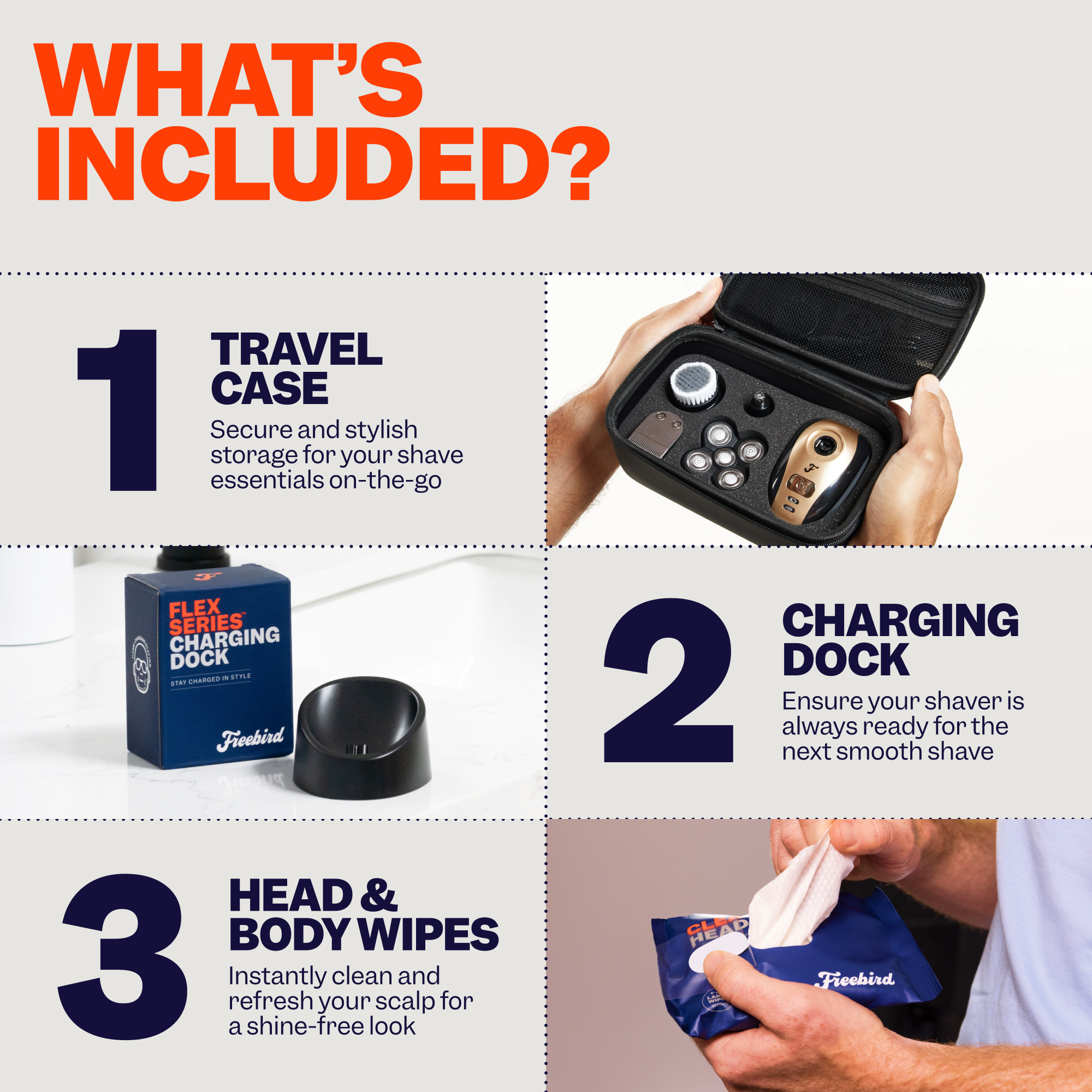 FlexSeries™ Travel Shave Kit - Smooth, Irritation-Free Shaving
