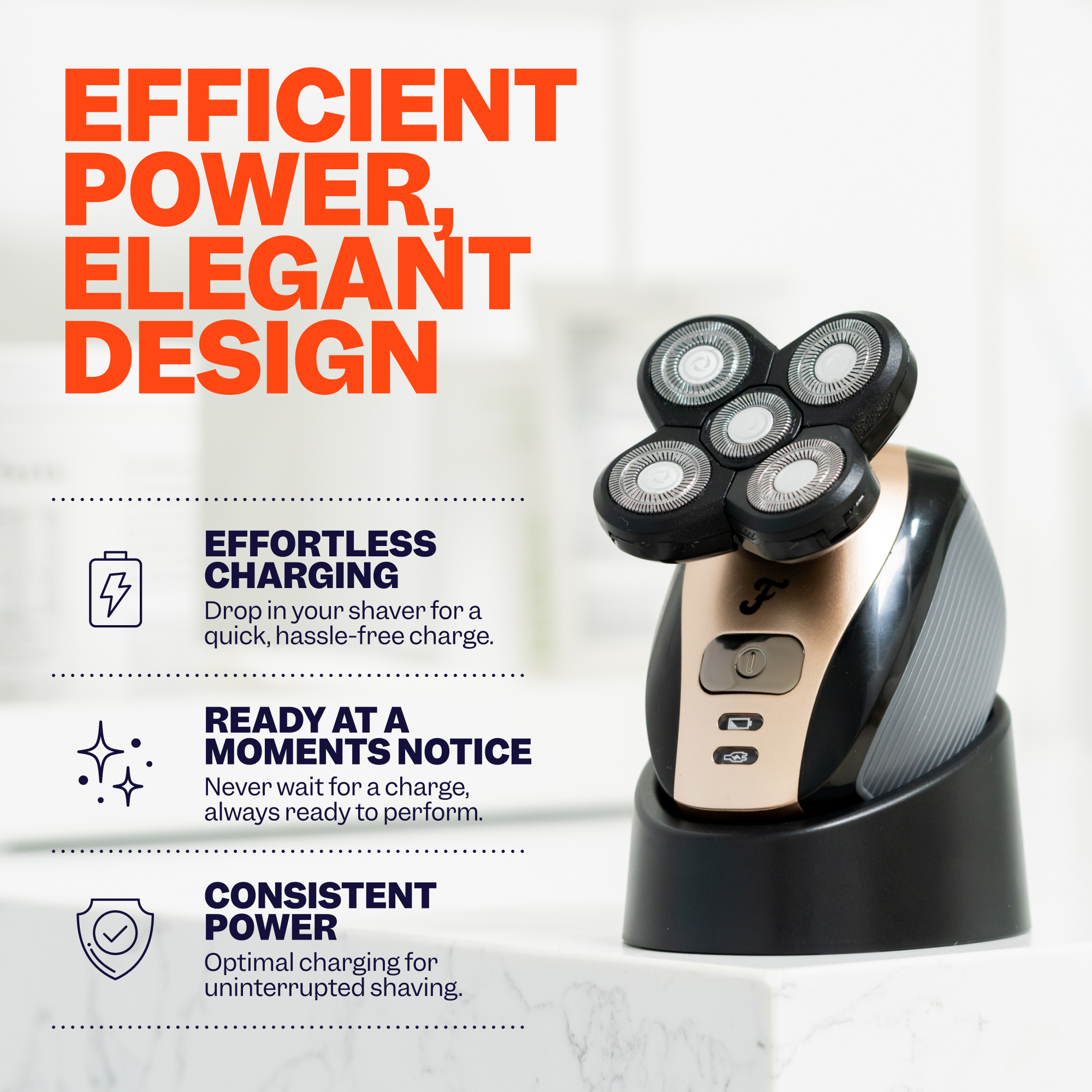 FlexSeries® Electric Razor Charging Dock - Cordless & Compact