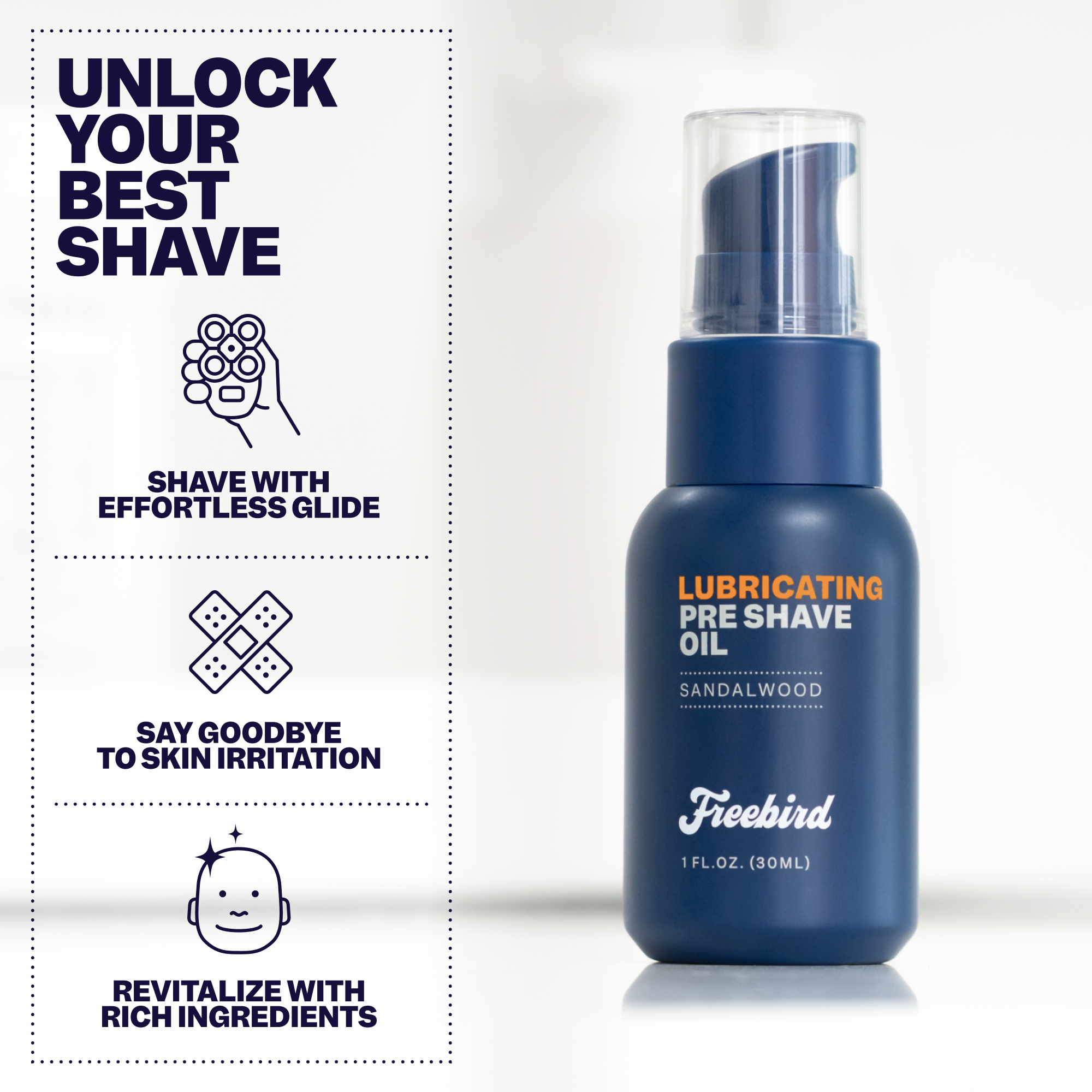 Natural Pre Shave Oil for Men - Skin Protection & Smooth Shave
